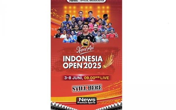 Jadwal Lengkap Indonesia Open 2025 siaran langsung iNews TV