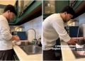 Thariq Halilintar Cuci Ari-Ari di Dapur, Netizen Berbagai Pendapat