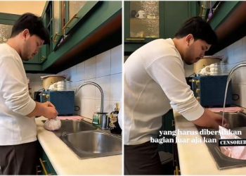 Thariq Halilintar Cuci Ari-Ari di Dapur, Netizen Berbagai Pendapat
