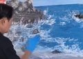 Momen Melukis Pantai Klayar bersama Pelukis Jerman, Netizen: Menikmati Pensiun Sebenarnya
