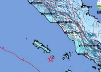 Gempa 5,8 Guncang Simeulue Aceh akibat Aktivitas Zona Megathrust