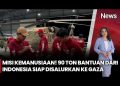 Indonesia Kirim 90 Ton Bantuan ke Gaza Lewat Udara