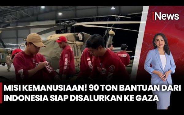 Indonesia Kirim 90 Ton Bantuan ke Gaza Lewat Udara