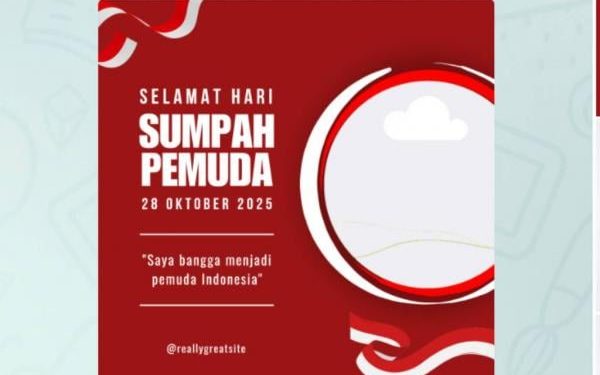 15 Link Twibbon Ucapan Sumpah Pemuda Terbaru 2025 Desain Merah Putih Elegan Siap Viral