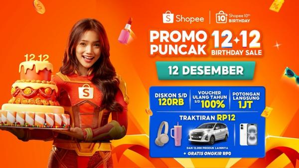 10 Tahun Meriah Seharian dengan Penawaran Spesial Puncak 12.12 Birthday Sale