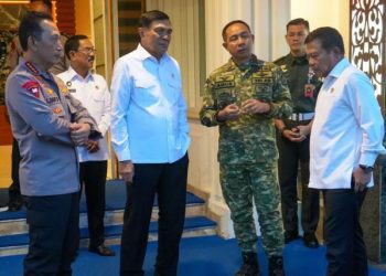 Rapat Koordinasi Menko Polkam Bersama TNI Polri dan BIN Bahas Penanganan Bencana di Sumatra