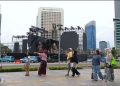 Jelang Tahun Baru 2026, Panggung Mulai Dibangun di Bundaran HI