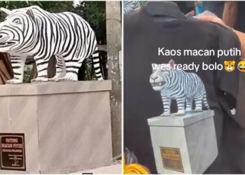 Viral Patung Macan Putih di Kediri Memberi Berkah untuk Warga Lokal, Simak Buktinya!